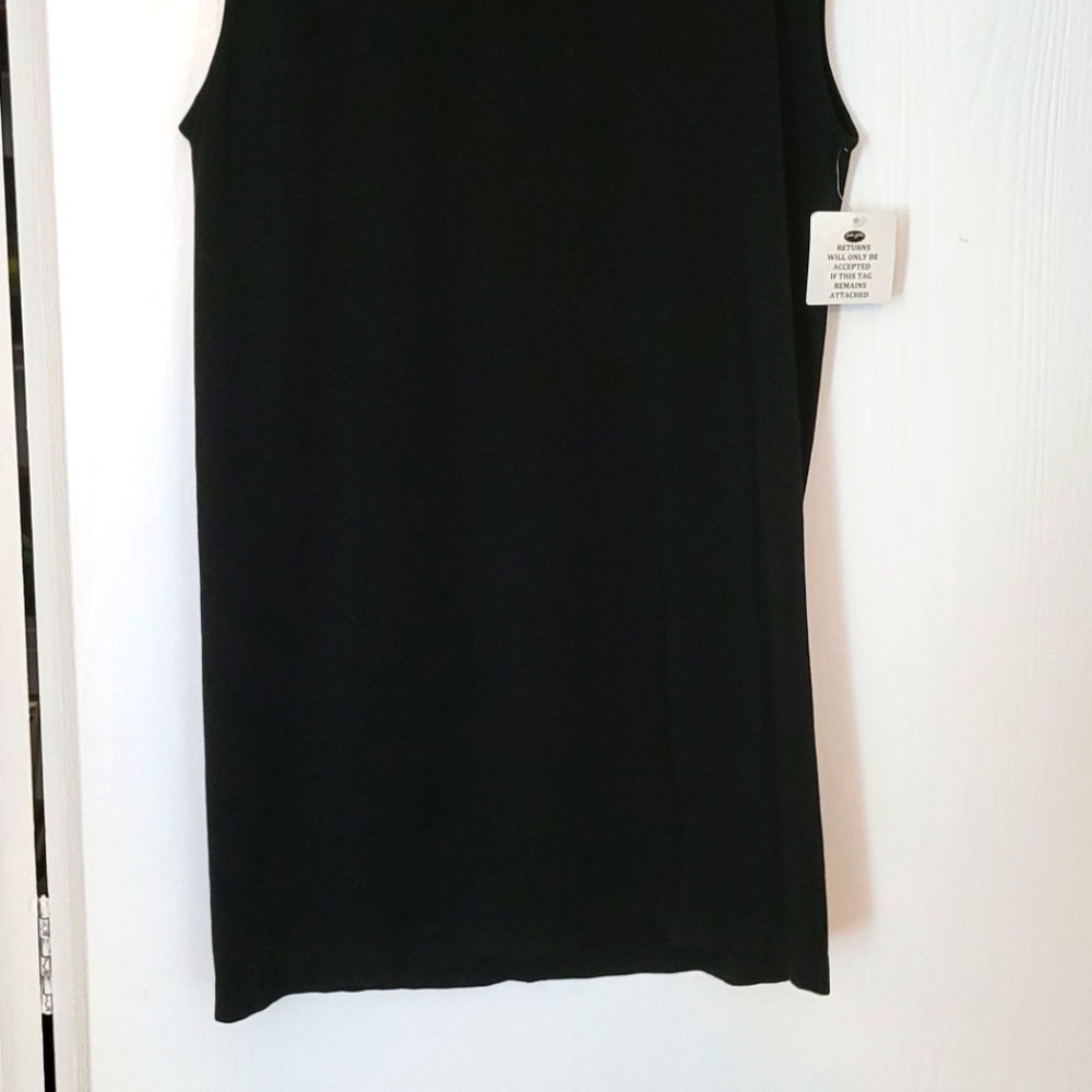 Black mock turtleneck tank top